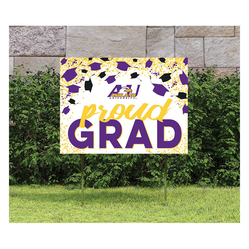 18x24 Lawn Sign Grad with Cap and Confetti Ashland University