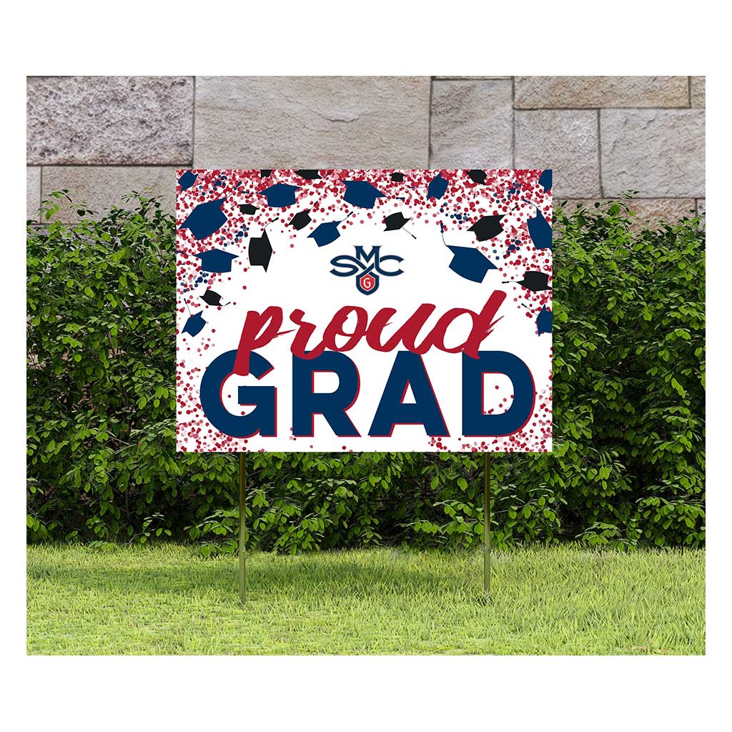 18x24 Lawn Sign Grad with Cap and Confetti Saint Mary's College of California Gaels