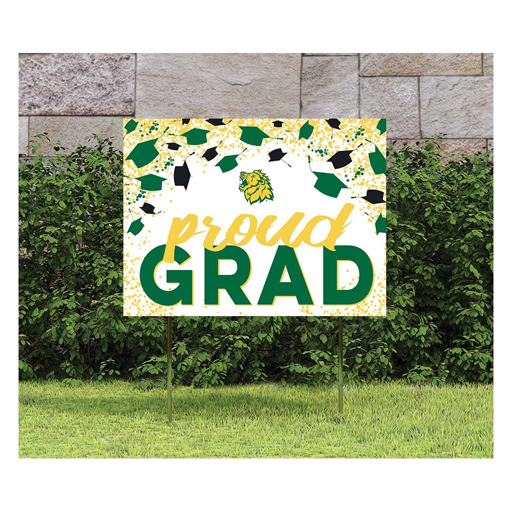 18x24 Lawn Sign Grad with Cap and Confetti Missouri Southern State University Lions