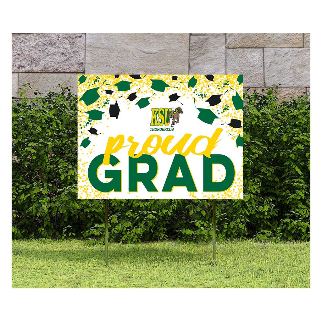 18x24 Lawn Sign Grad with Cap and Confetti Kentucky State THOROBREDS/THOROBRETTES