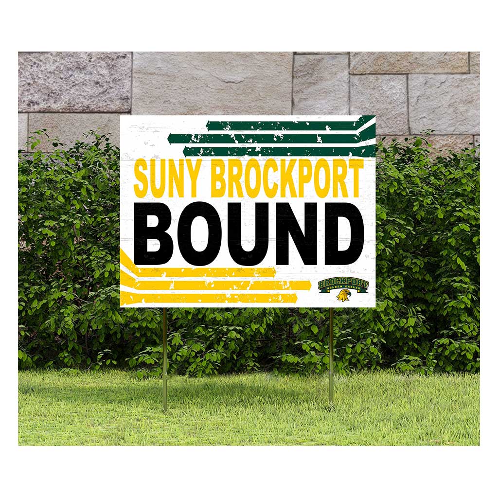18x24 Lawn Sign Retro School Bound SUNY Brockport Golden Eagles