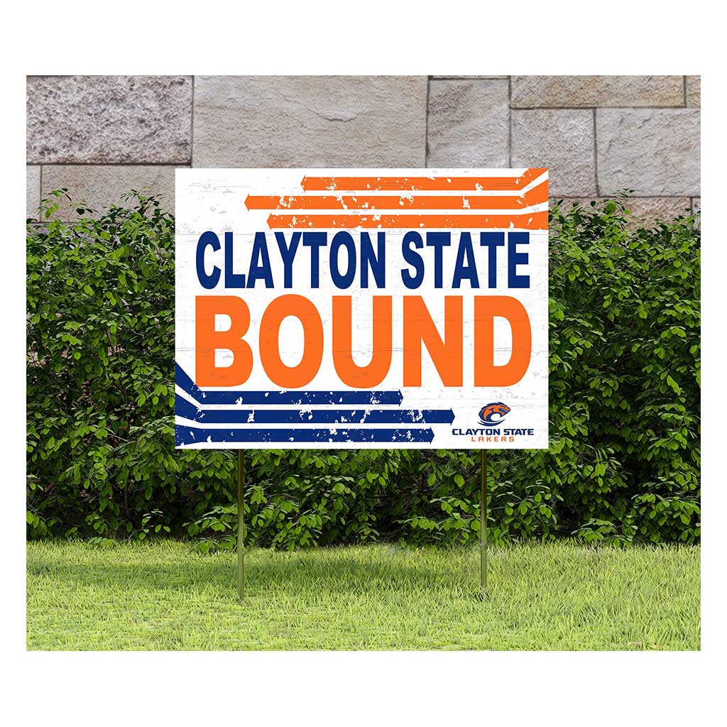 18x24 Lawn Sign Retro School Bound Clayton State University Lakers