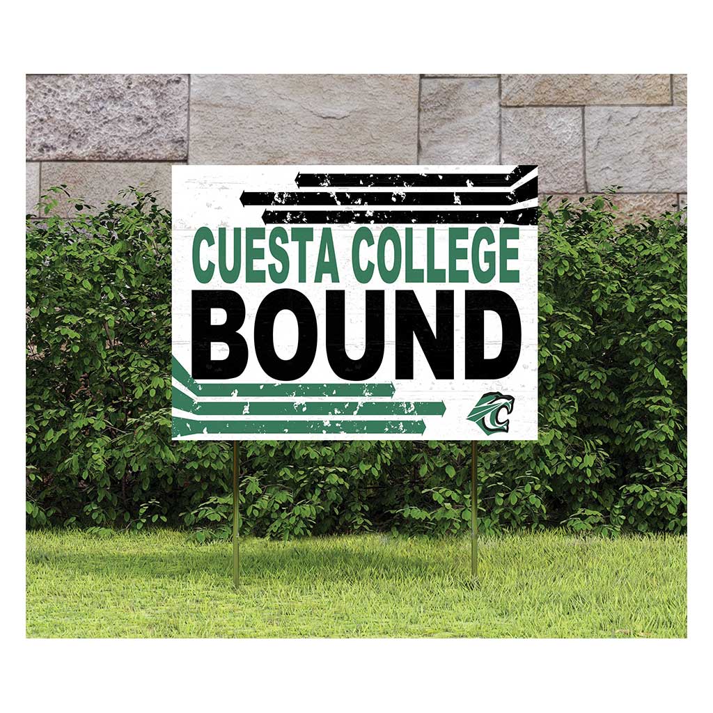 18x24 Lawn Sign Retro School Bound Cuesta College Cougars