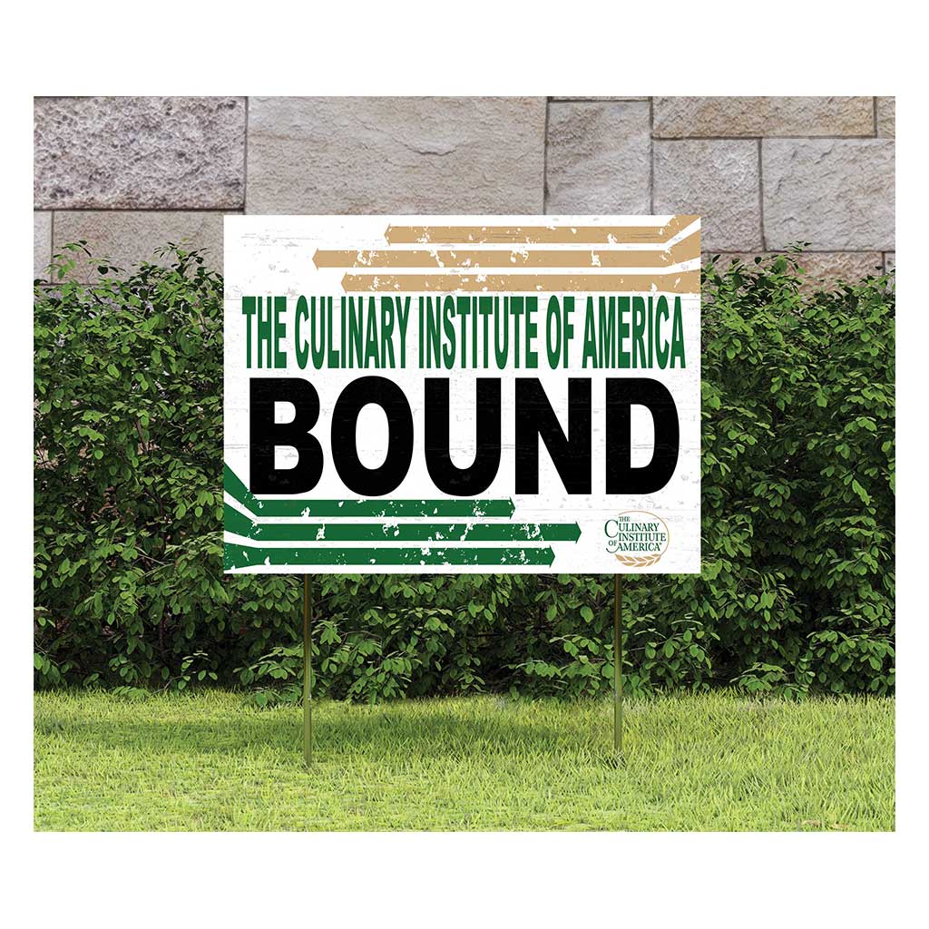 18x24 Lawn Sign Retro School Bound Culinary Institute of America Steels