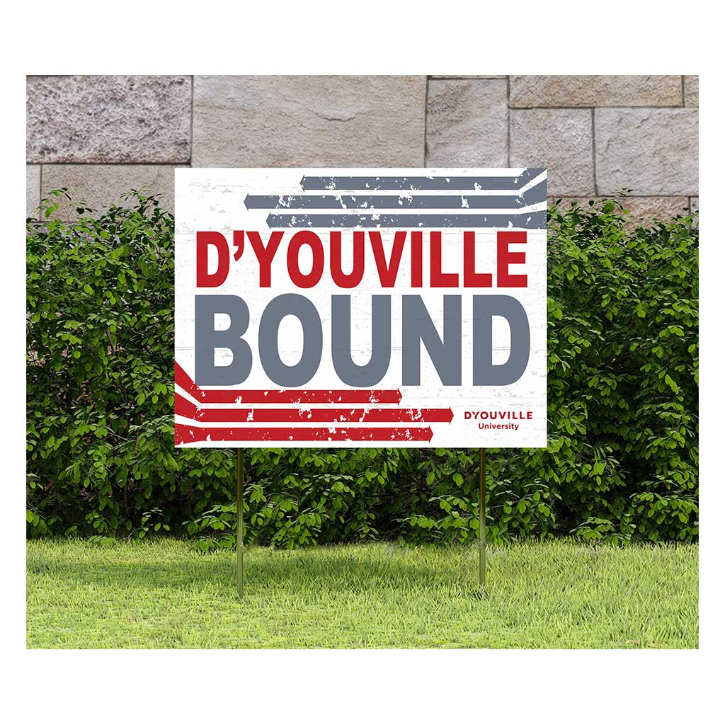 18x24 Lawn Sign Retro School Bound D'Youville College Spartans