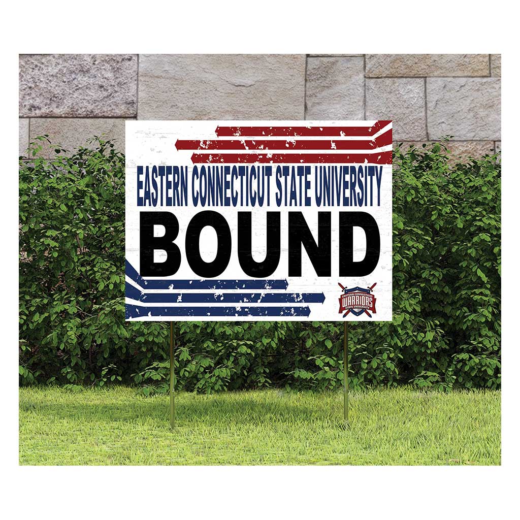 18x24 Lawn Sign Retro School Bound Eastern Connecticut State University Warriors