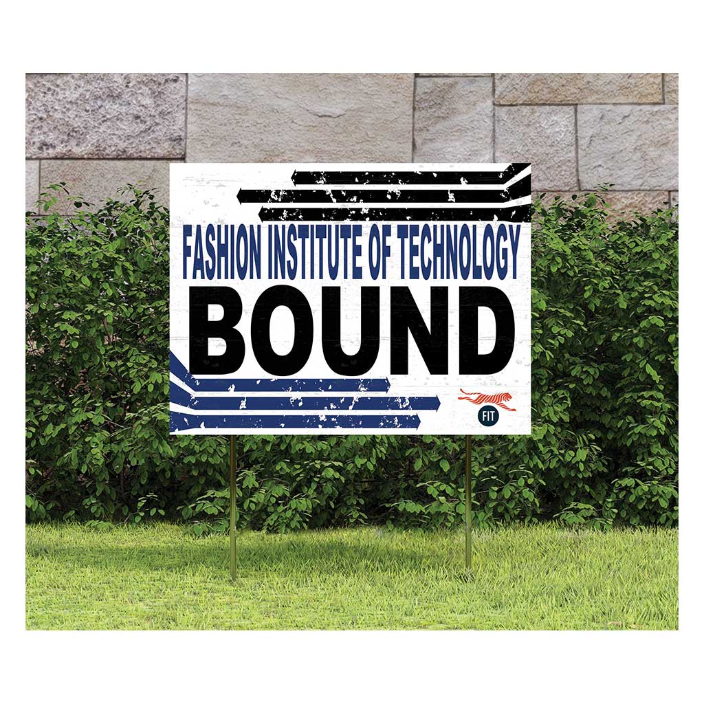 18x24 Lawn Sign Retro School Bound Fashion Institute of Technology (SUNY) Tigers