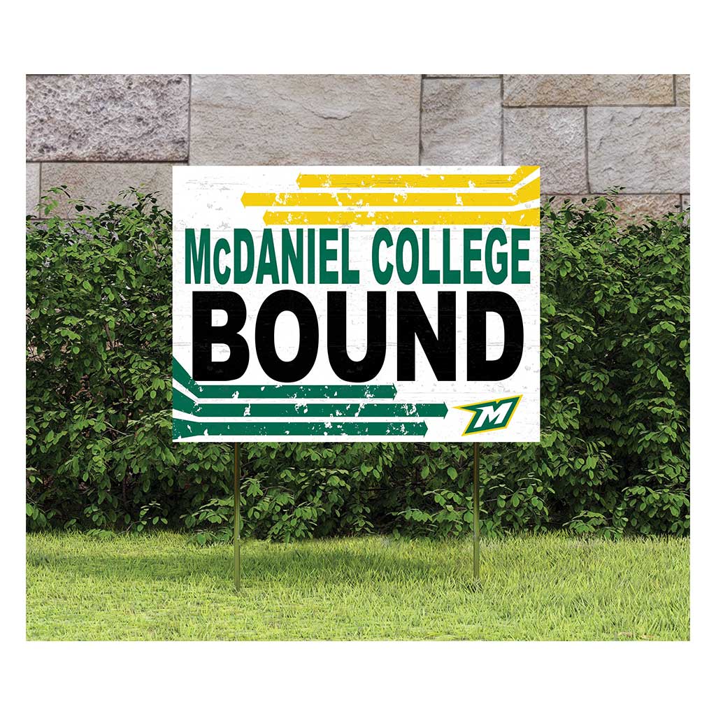 18x24 Lawn Sign Retro School Bound McDaniel College Green Terror