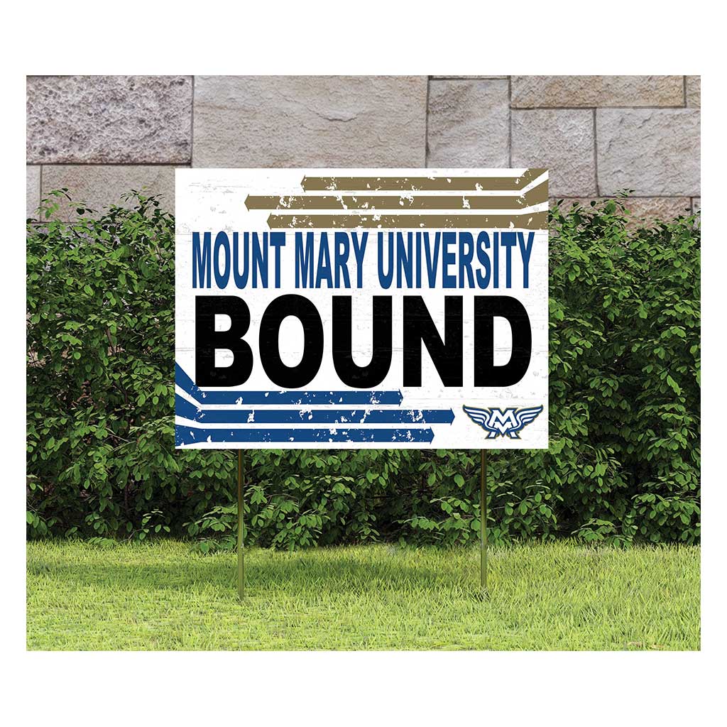 18x24 Lawn Sign Retro School Bound Mount Mary University Blue Angels