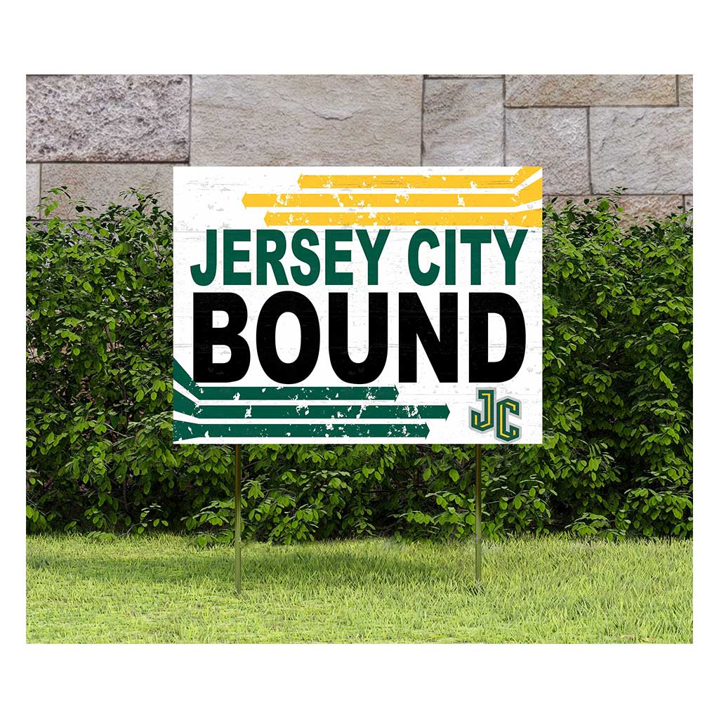 18x24 Lawn Sign Retro School Bound New Jersey City University Gothic Knights