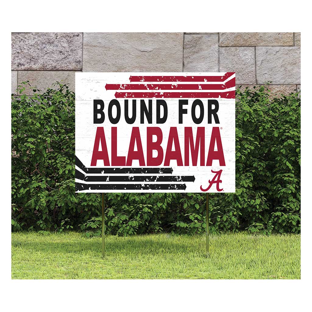 18x24 Lawn Sign Retro School Bound Alabama Crimson Tide