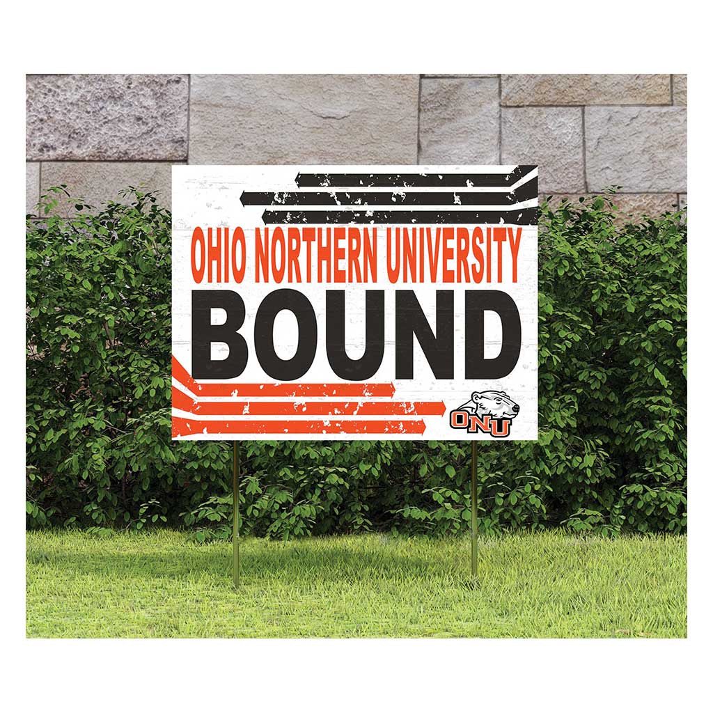 18x24 Lawn Sign Retro School Bound Ohio Northern University Polar Bears