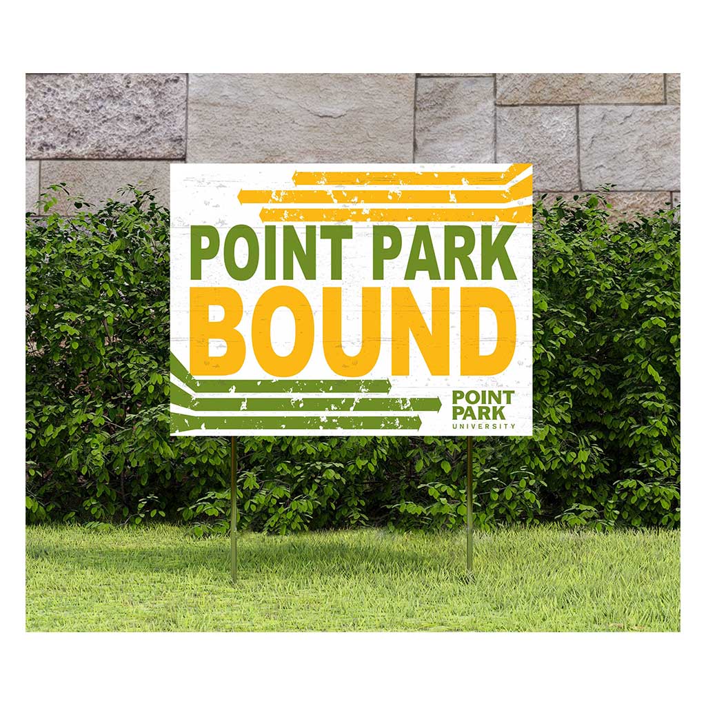 18x24 Lawn Sign Retro School Bound Point Park University Pioneers