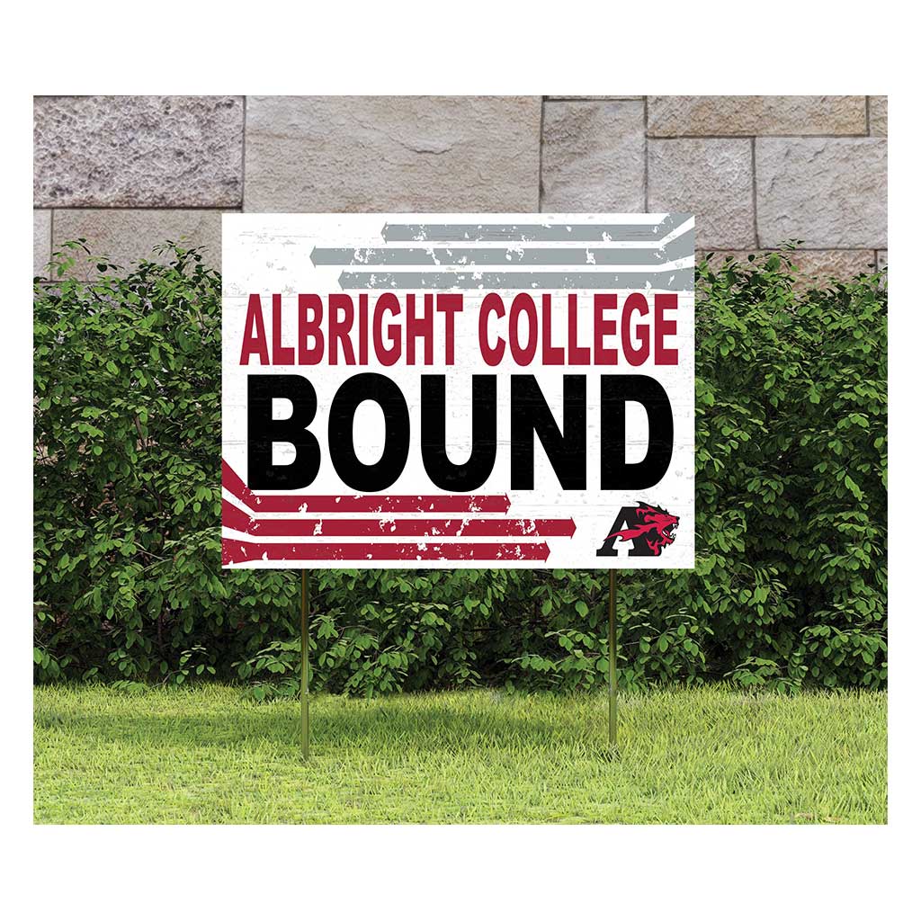 18x24 Lawn Sign Retro School Bound Albright College Lions