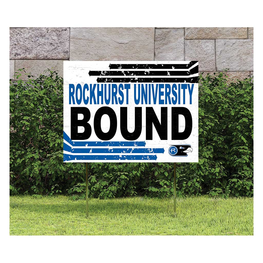 18x24 Lawn Sign Retro School Bound Rockhurst University Hawks