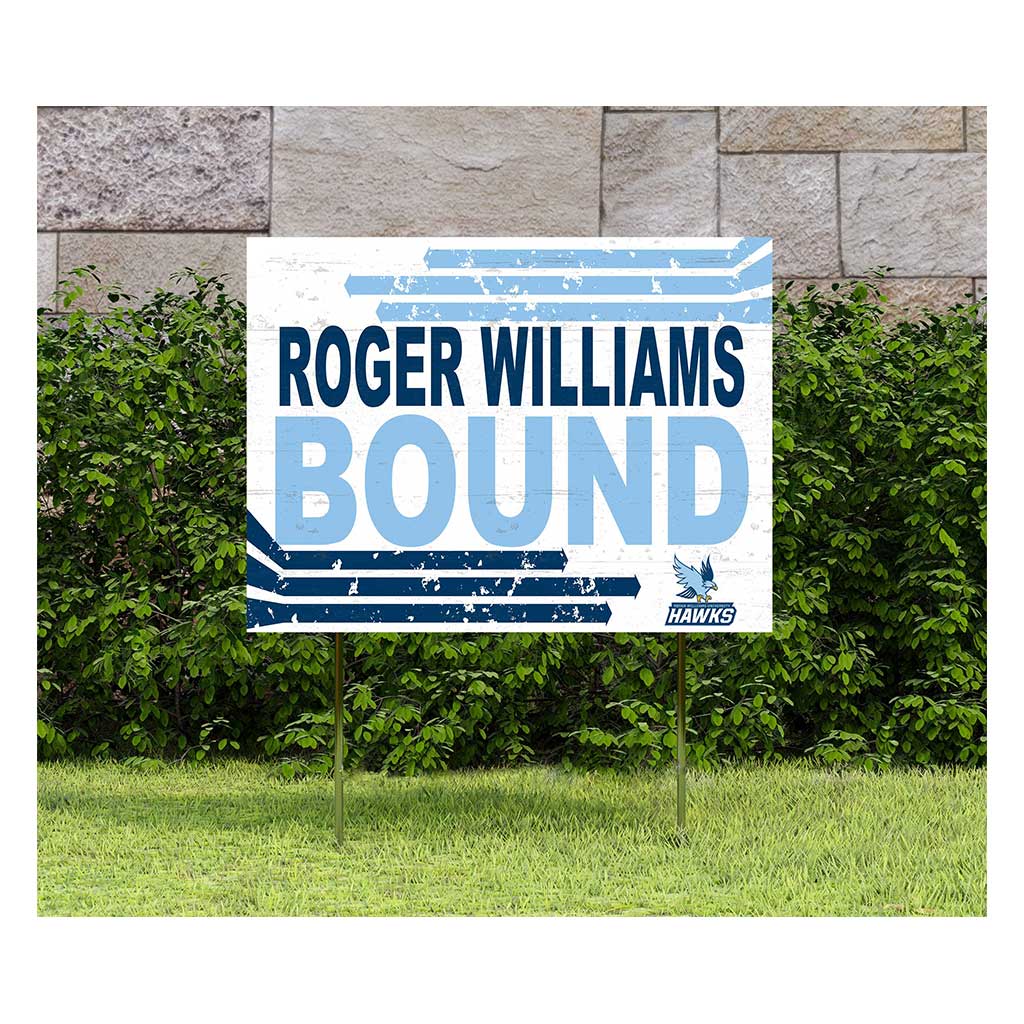 18x24 Lawn Sign Retro School Bound Roger Williams University Hawks