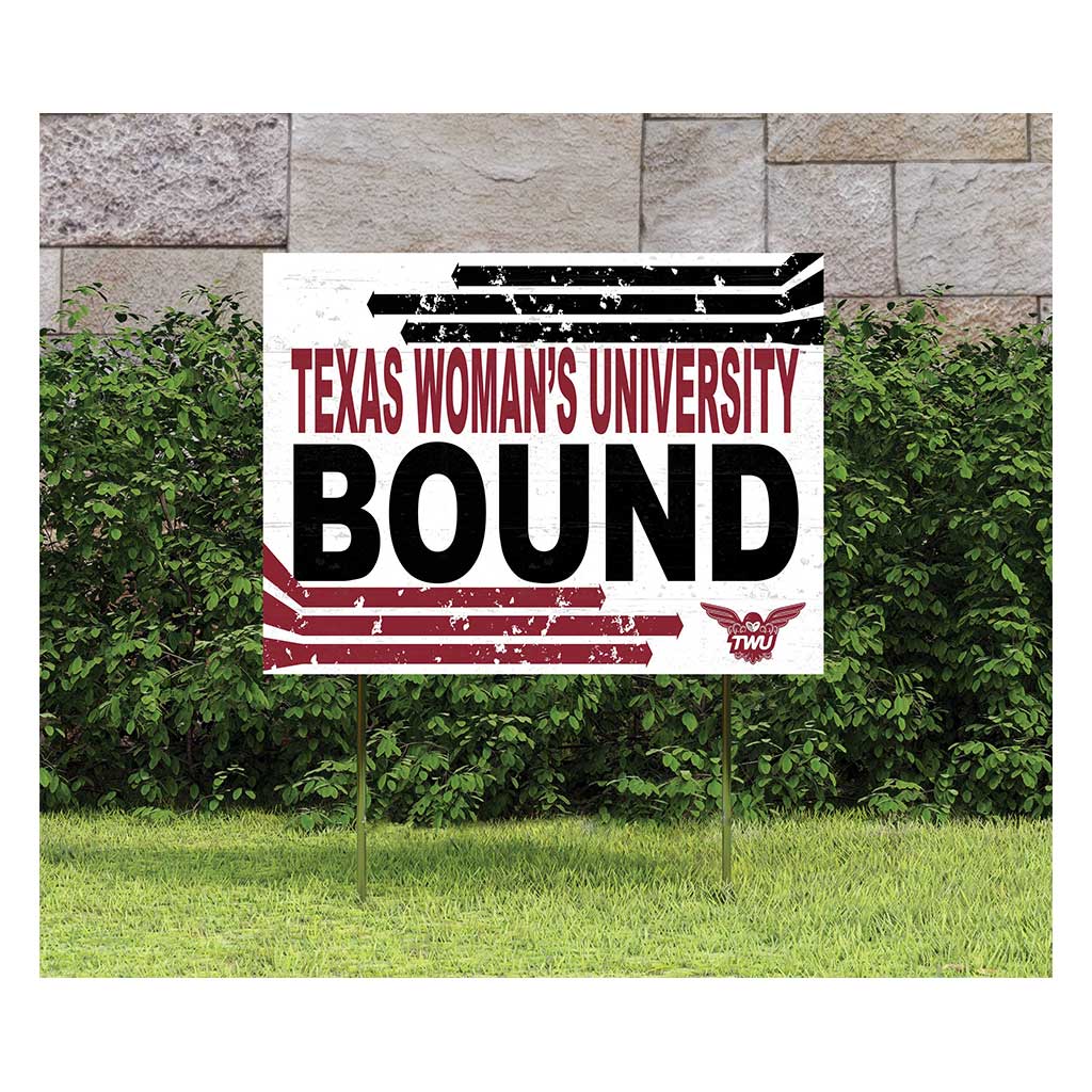 18x24 Lawn Sign Retro School Bound Texas Women's University Pioneers