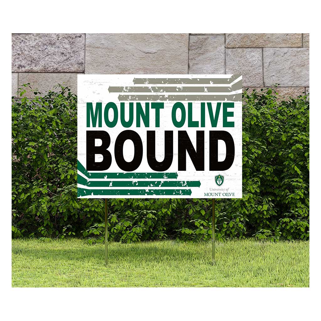 18x24 Lawn Sign Retro School Bound University of Mount Olive Trojans