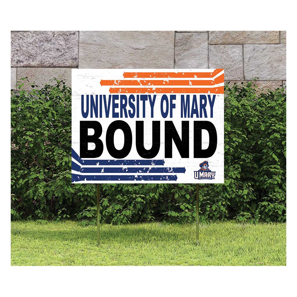 18x24 Lawn Sign Retro School Bound University of Mary Marauders