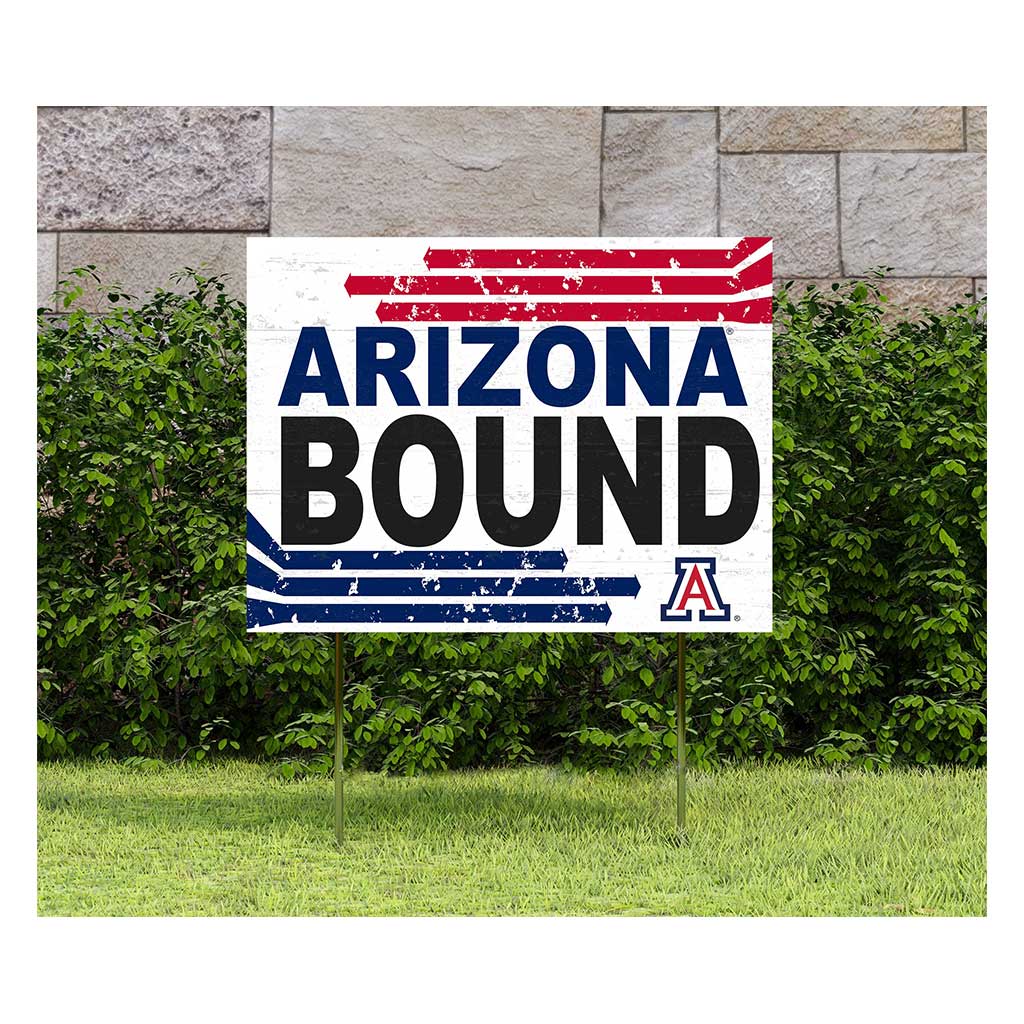 18x24 Lawn Sign Retro School Bound Arizona Wildcats