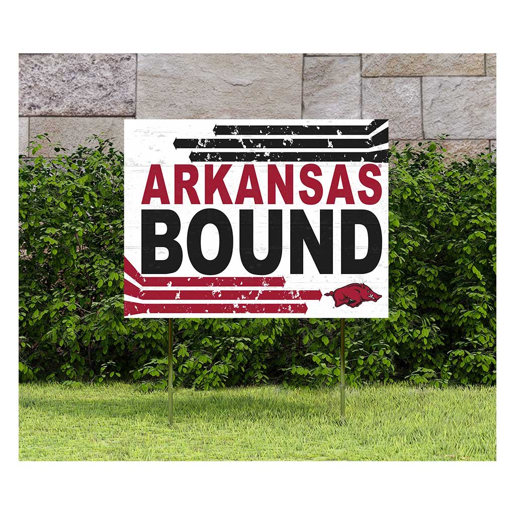 18x24 Lawn Sign Retro School Bound Arkansas Razorbacks