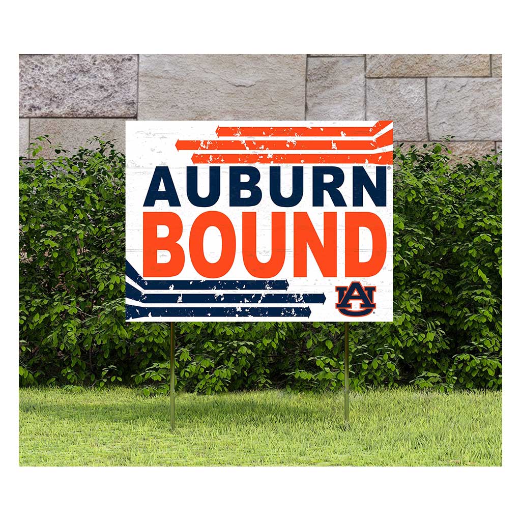 18x24 Lawn Sign Retro School Bound Auburn Tigers