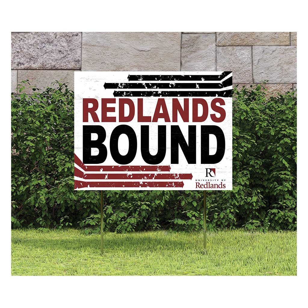 18x24 Lawn Sign Retro School Bound University of Redlands Bulldogs