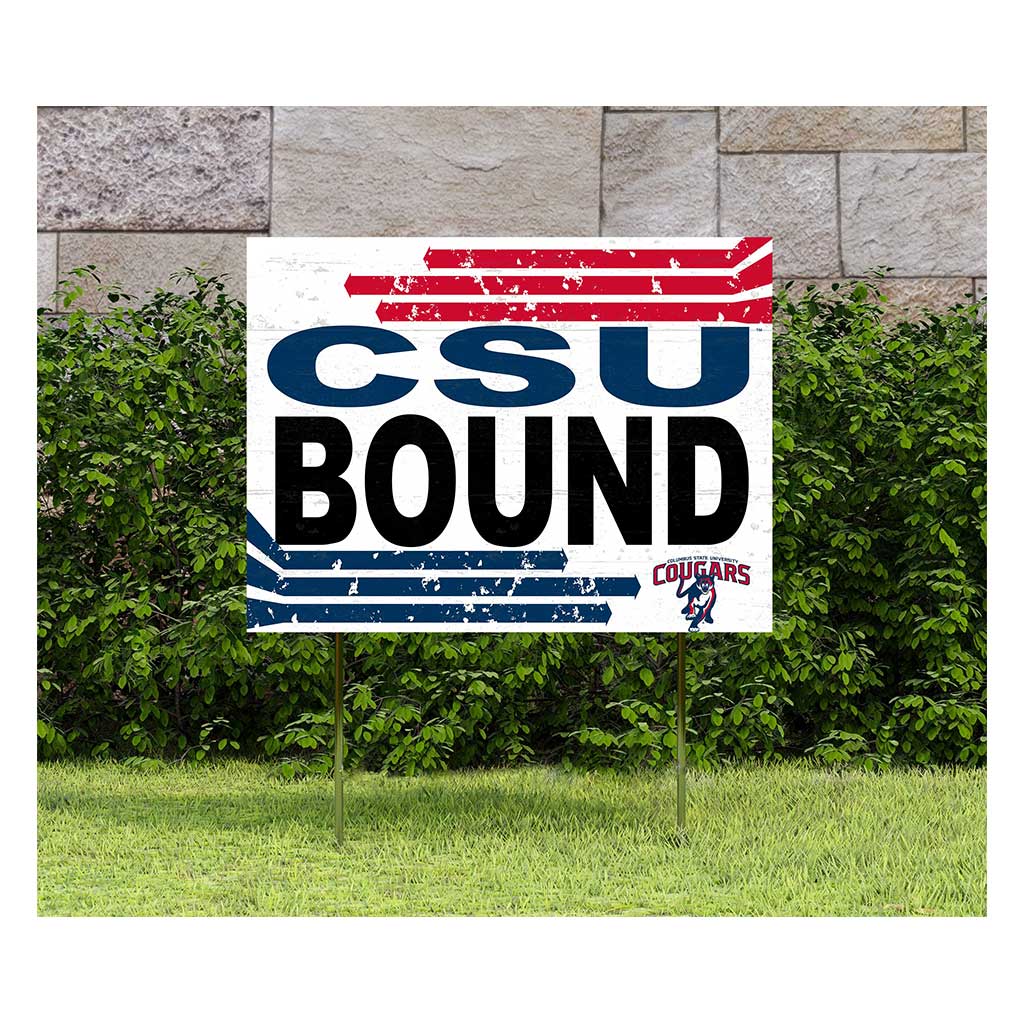18x24 Lawn Sign Retro School Bound Columbus State University Cougars