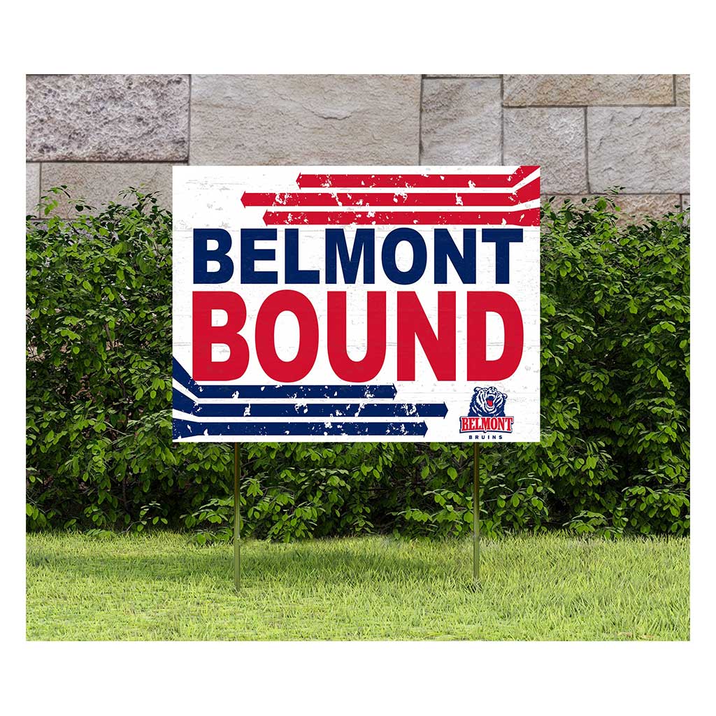 18x24 Lawn Sign Retro School Bound Belmont Bruins