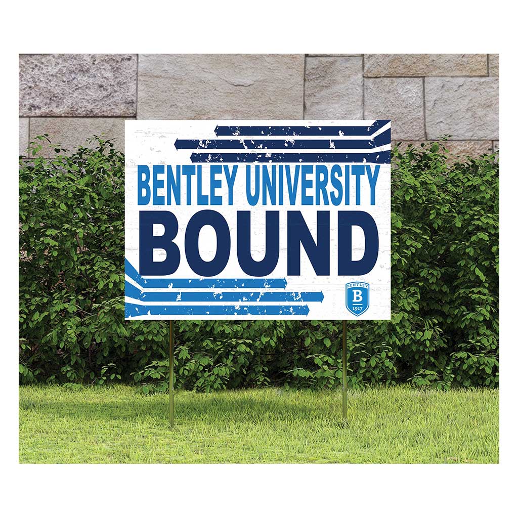 18x24 Lawn Sign Retro School Bound Bentley University Falcons