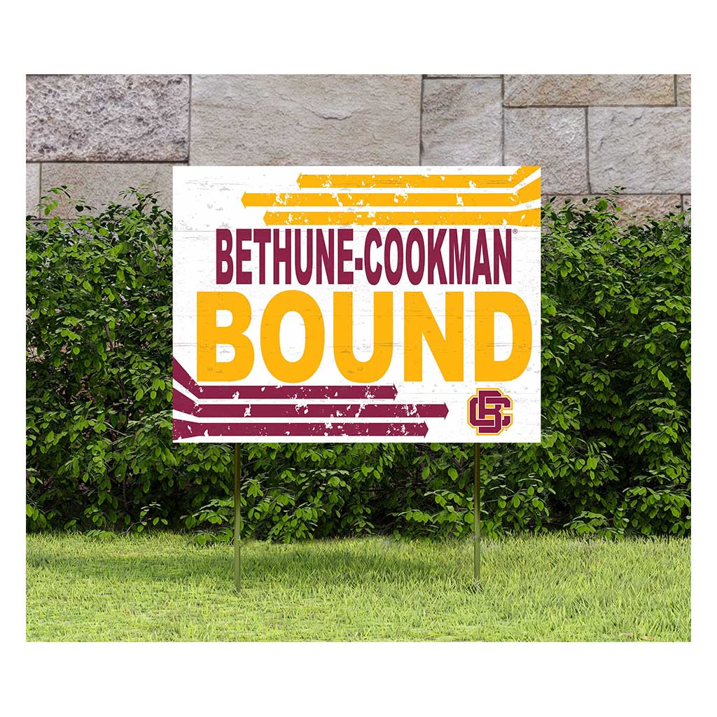 18x24 Lawn Sign Retro School Bound Bethune-Cookman Wildcats