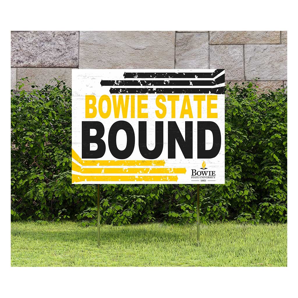 18x24 Lawn Sign Retro School Bound Bowie State Bulldogs