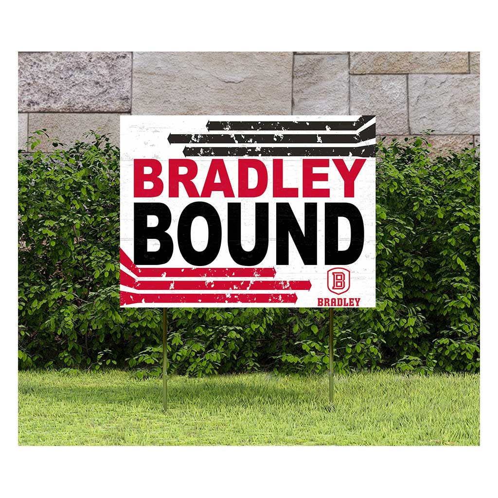 18x24 Lawn Sign Retro School Bound Bradley Braves