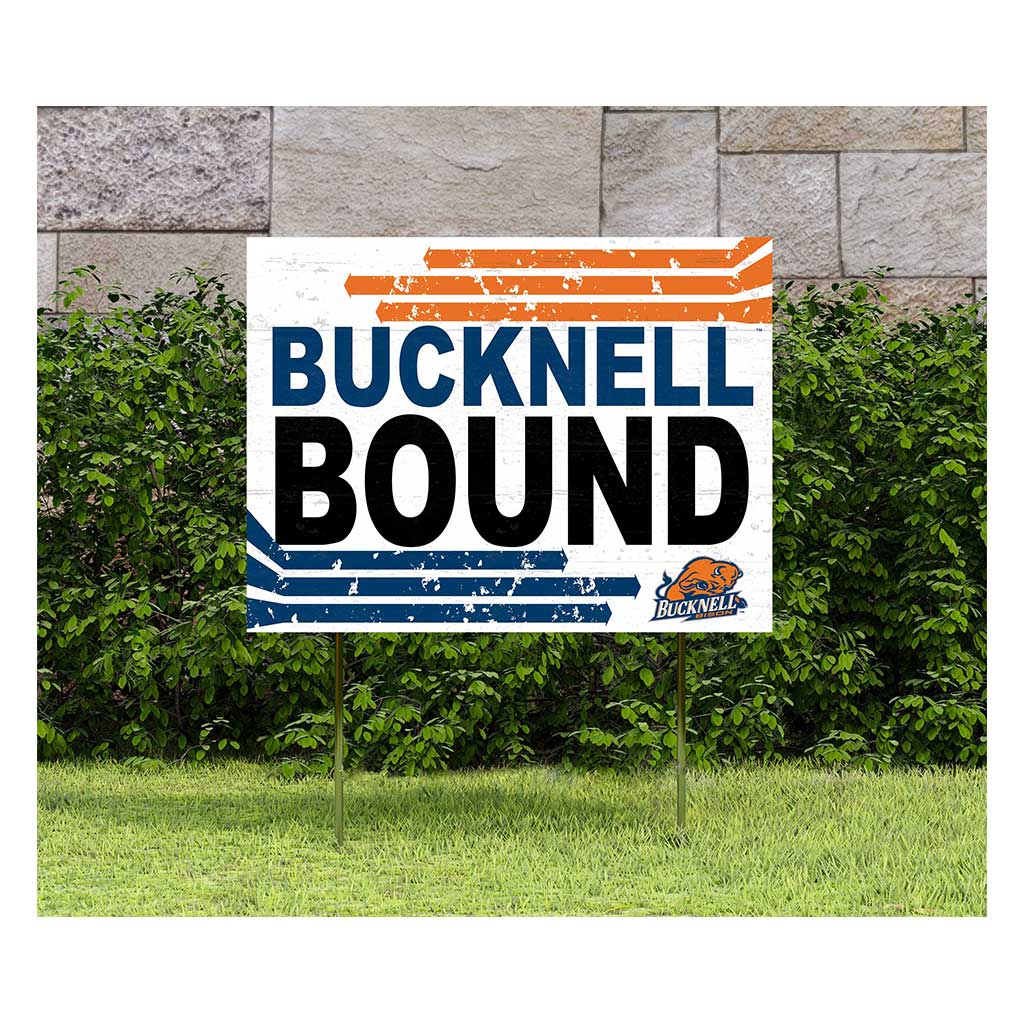 18x24 Lawn Sign Retro School Bound Bucknell Bison
