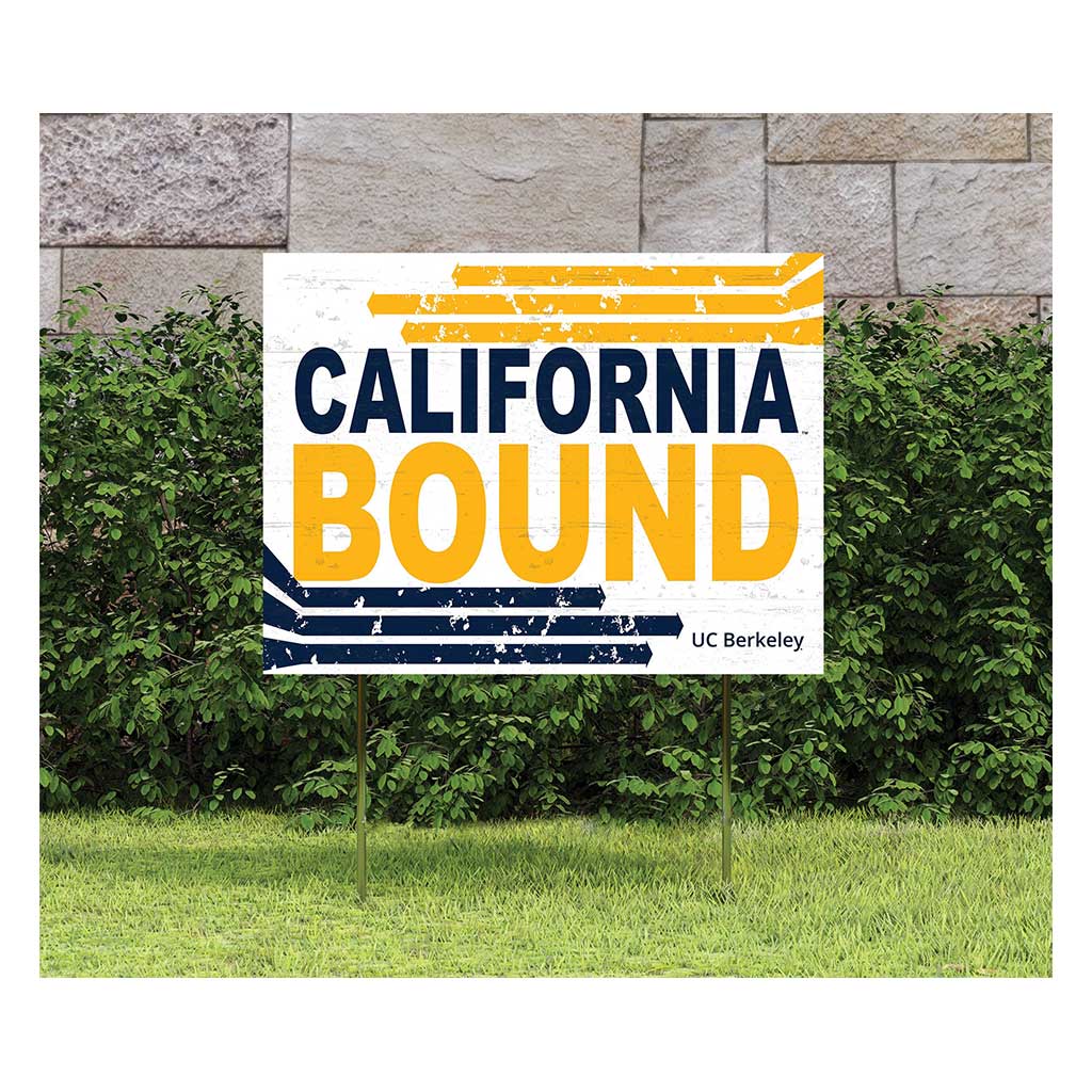 18x24 Lawn Sign Retro School Bound California (Berkeley) Golden Bears