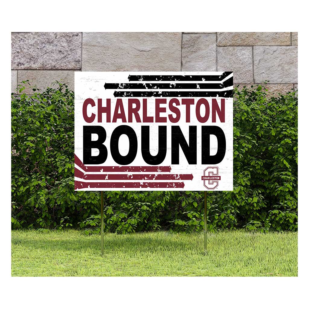 18x24 Lawn Sign Retro School Bound Charleston College Cougars