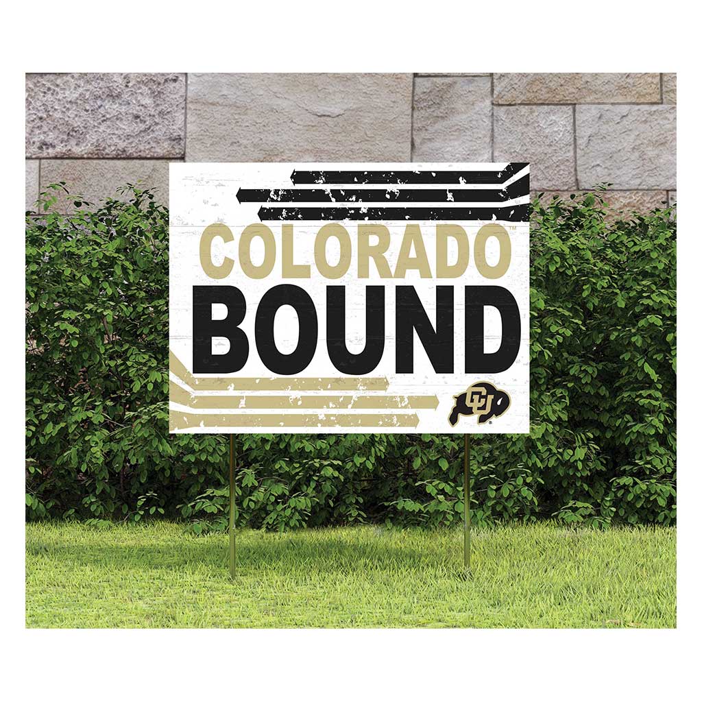 18x24 Lawn Sign Retro School Bound Colorado (Boulder) Buffaloes