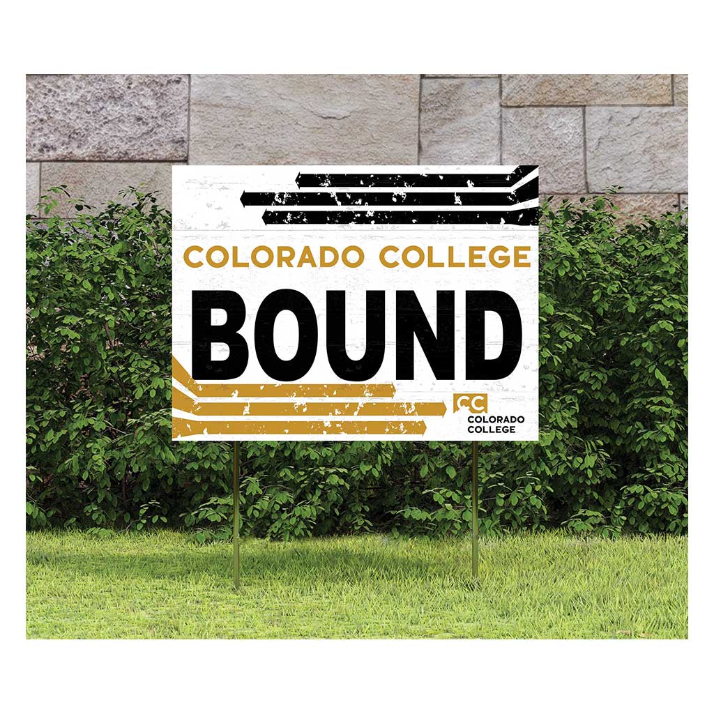 18x24 Lawn Sign Retro School Bound Colorado College Tigers