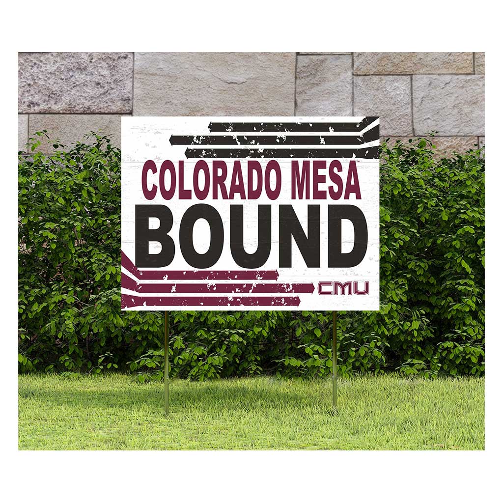 18x24 Lawn Sign Retro School Bound Colorado Mesa Mavericks