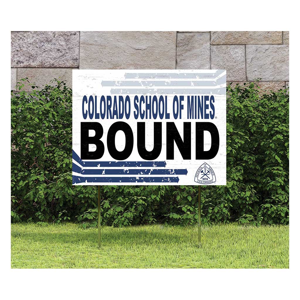 18x24 Lawn Sign Retro School Bound Colorado School of Mines Orediggers