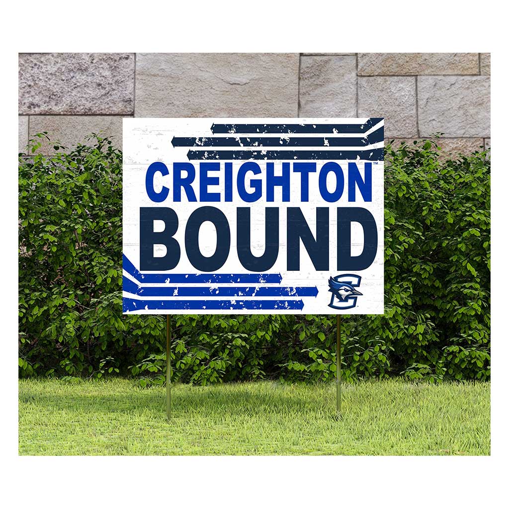 18x24 Lawn Sign Retro School Bound Creighton Bluejays