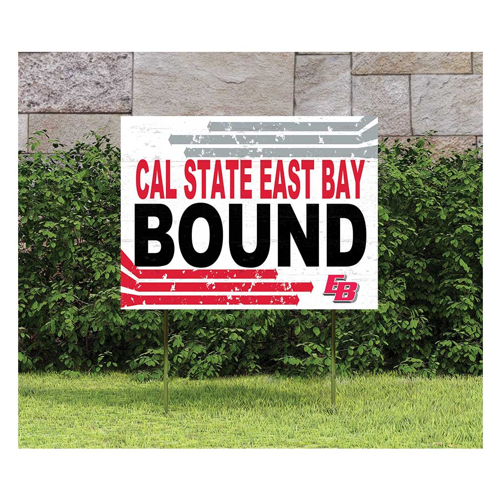 18x24 Lawn Sign Retro School Bound California State East Bay Pioneers