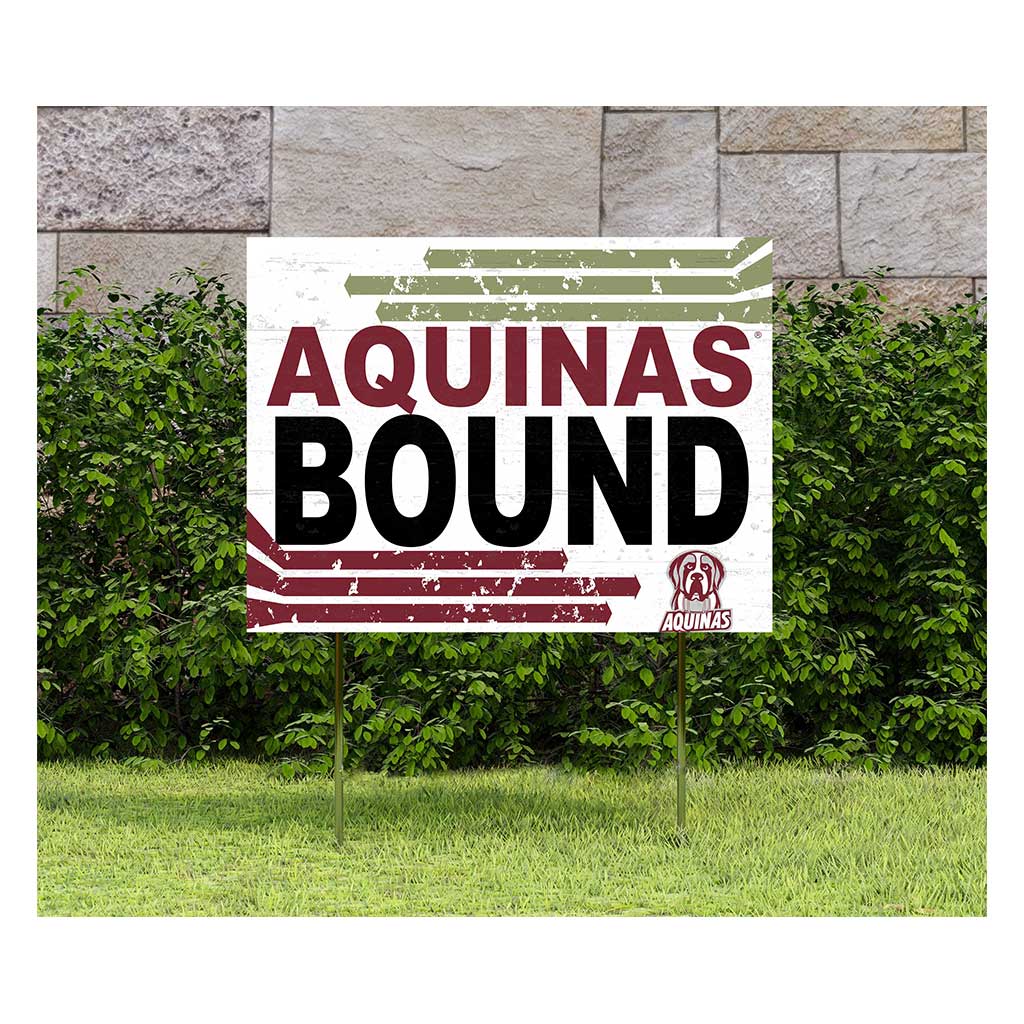 18x24 Lawn Sign Retro School Bound Aquinas College Saints