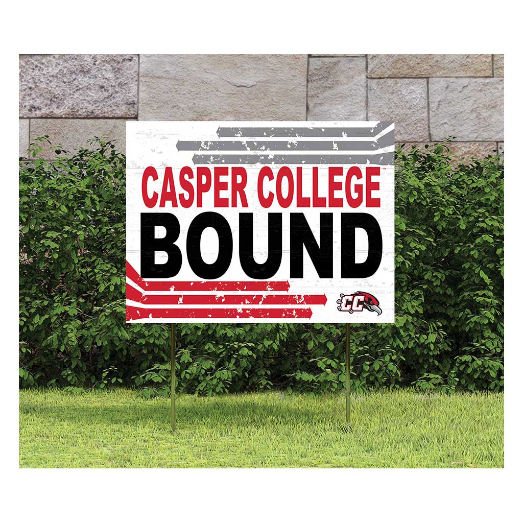 18x24 Lawn Sign Retro School Bound Casper College Thunderbirds