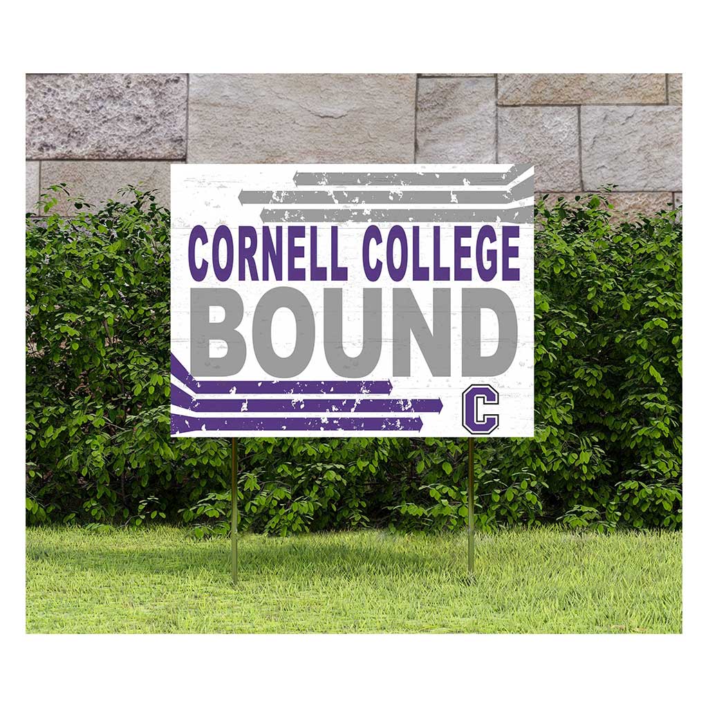 18x24 Lawn Sign Retro School Bound Cornell College Rams