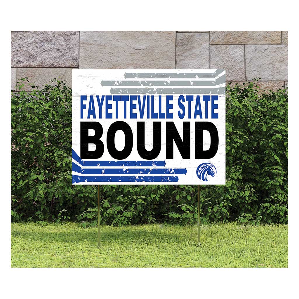 18x24 Lawn Sign Retro School Bound Fayetteville State Broncos