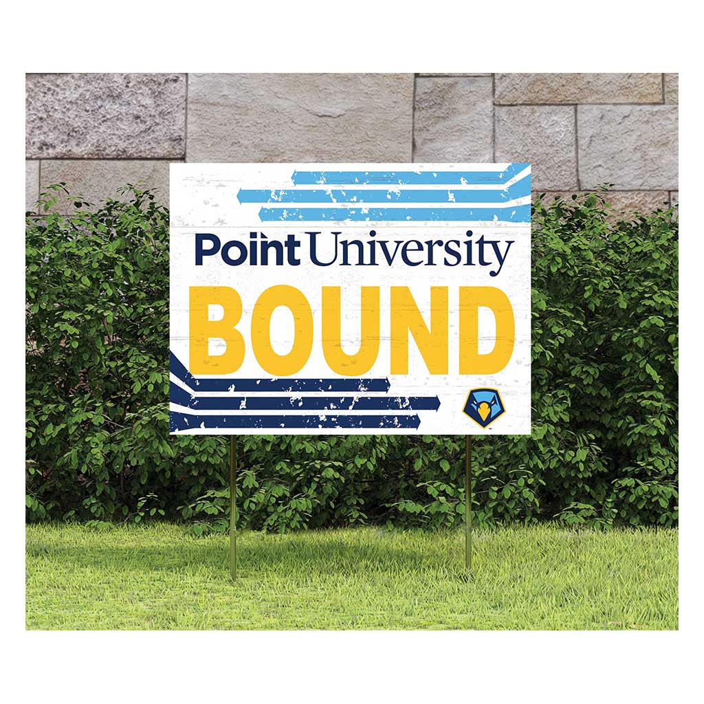 18x24 Lawn Sign Retro School Bound Point University Skyhawks