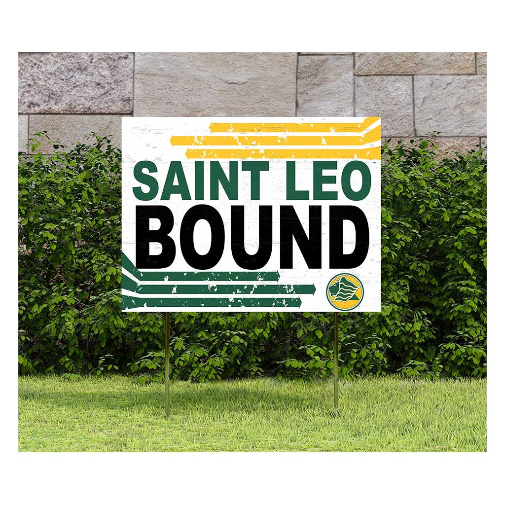 18x24 Lawn Sign Retro School Bound Saint Leo University Lions