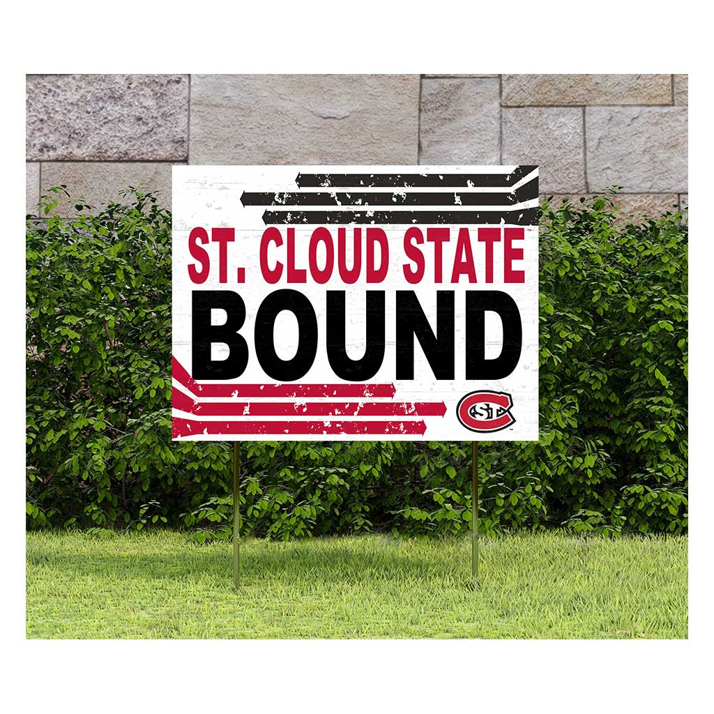 18x24 Lawn Sign Retro School Bound St. Cloud State Huskies