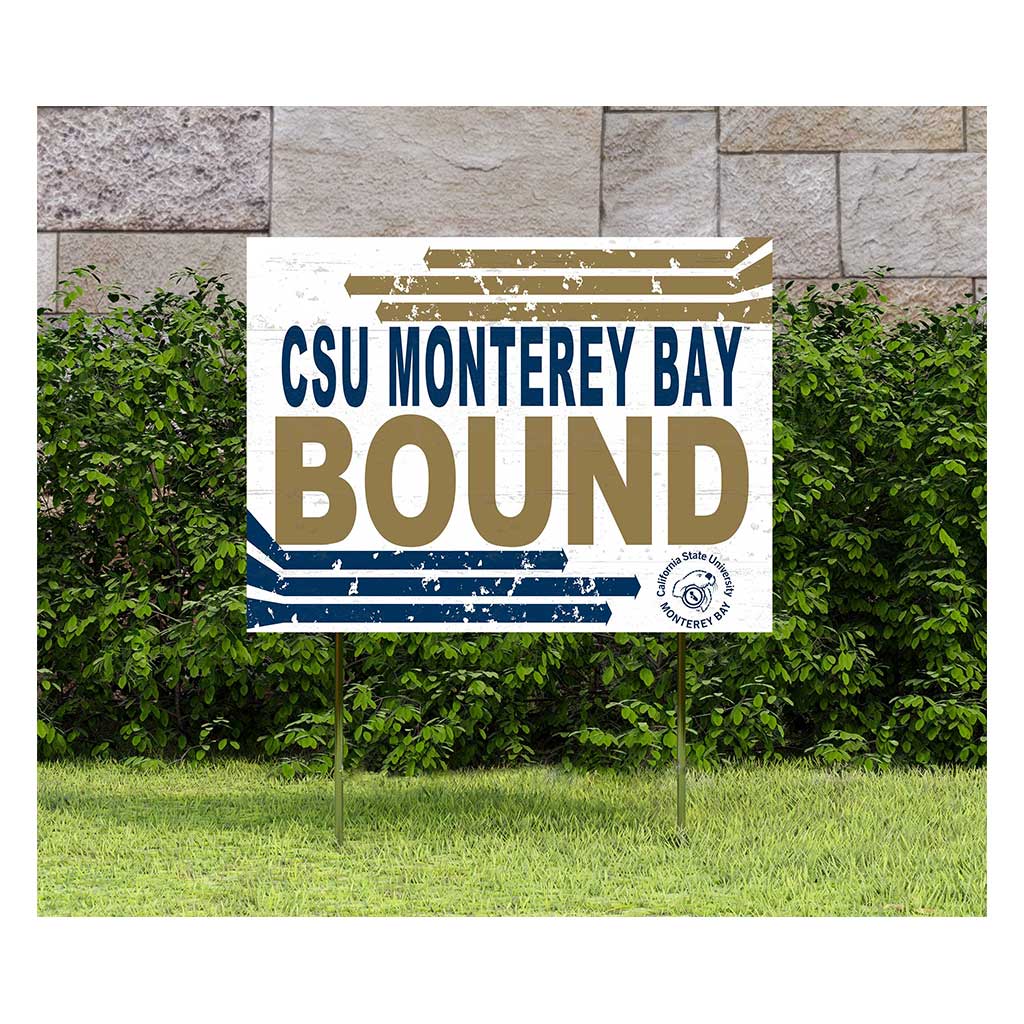 18x24 Lawn Sign Retro School Bound California State Monterey Otters